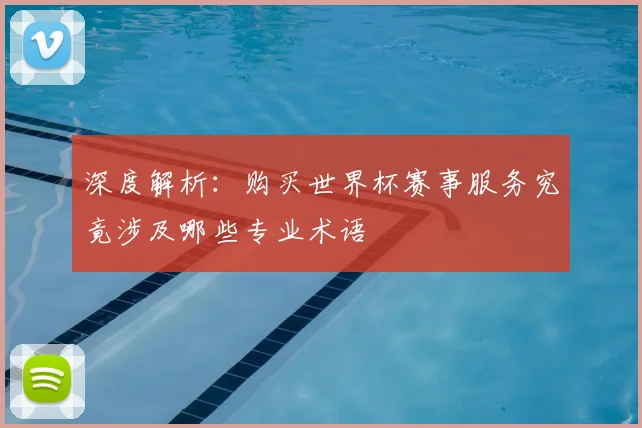 深度解析:购买世界杯赛事服务究竟涉及哪些专业术语